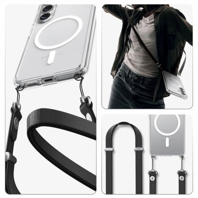 21. Etui Spigen Ultra Hybrid Mag MagSafe na Samsung Galaxy S26+ - przezroczysto-białe