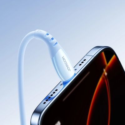 10. Kabel Joyroom S-A59 Vibrant Series 3A USB-A - Lightning 1,2m - niebieski