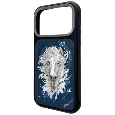 2. Etui Nimmy Koń MagSafe na iPhone 17 Pro - granatowe