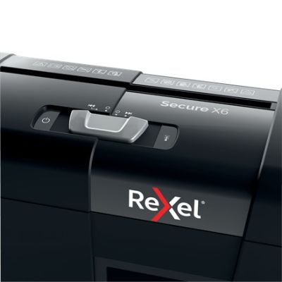 6. Rexel  Niszczarka Secure X6, (P-4), 6 kartek, 10 l kosz