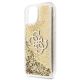 3. Etui Guess 4G Big Liquid Glitter na iPhone 11 6,1" / Xr - złote