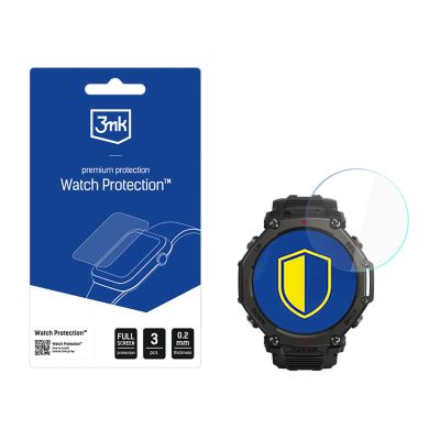 Szkło hybrydowe na wyświetlacz smartwatcha 3mk Watch Protection FlexibleGlass na Amazfit T-Rex 3 Pro 44mm