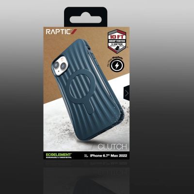 5. Raptic X-Doria Clutch Built Case etui iPhone 14 Plus z MagSafe pokrowiec plecki niebieski