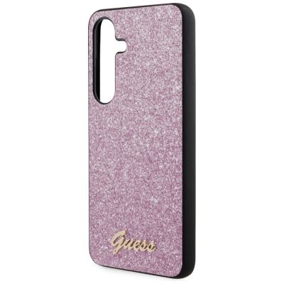 14. Etui Guess Glitter Script na Samsung Galaxy S24+ - fioletowe