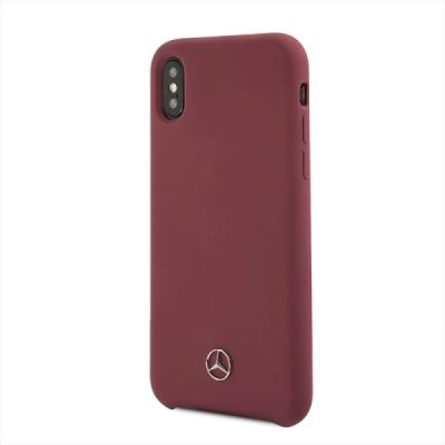 2. Etui Mercedes Silicone Line na iPhone X / XS - czerwone