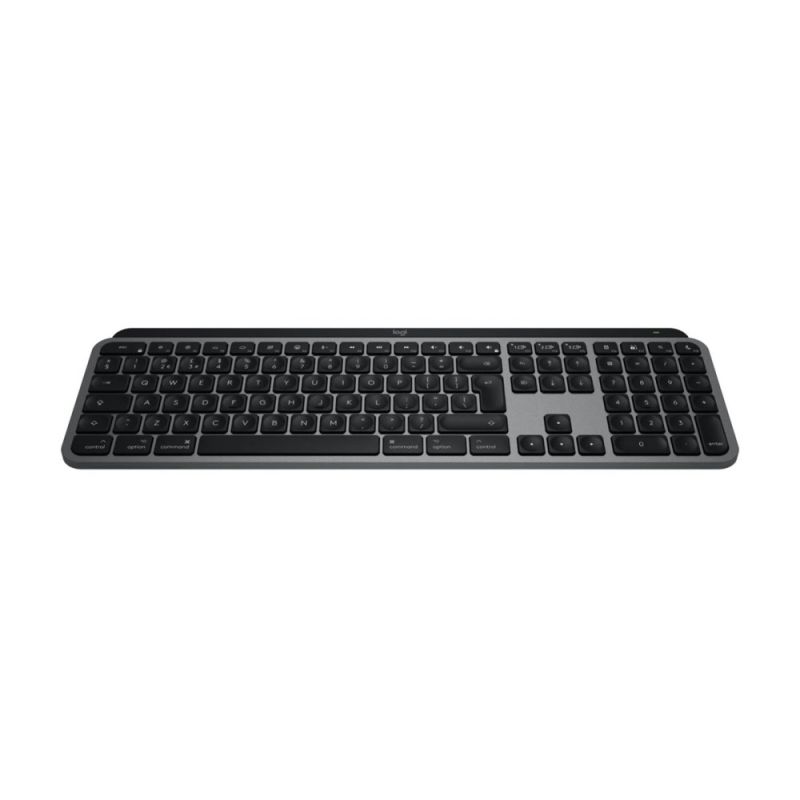 Logitech Master MX Keys S for Mac klawiatura Biuro RF Wireless + Bluetooth QWERTY Amerykański międzynarodowy Aluminium, Biały