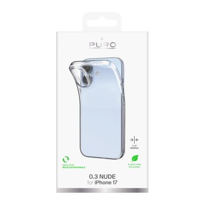 2. Etui Puro 0.3 Nude Ultra-Slim TPU na iPhone 17 - przezroczyste