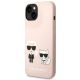 2. Etui Karl Lagerfeld Silicone Karl&Choupette MagSafe na iPhone 14 Plus - jasnoróżowe