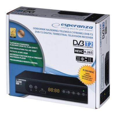 21. ESPERANZA TUNER DVB-T2 H.265/HEVC EV106P