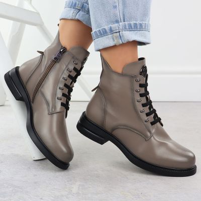 5. Botki damskie taupe Vinceza 26-58578