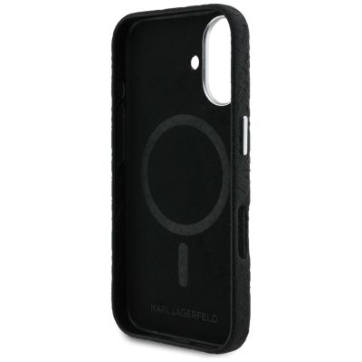 7. Etui Karl Lagerfeld FW Stamped Karl MagSafe na iPhone 16 - czarne