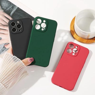 12. Silicone case etui Samsung Galaxy A14 5G / Galaxy A14 silikonowy pokrowiec zielone