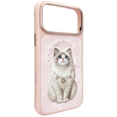 3. Etui Nimmy Lucky Fashion Cat MagSafe na iPhone 17 Pro Max - różowe