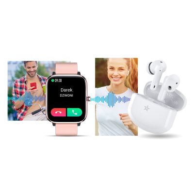 11. Słuchawki bezprzewodowe GIEWONT RealSound PRO ANC ENC GWS800-2 Białe