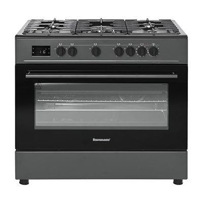 7. Kuchnia gazowo elektryczna Ravanson KWGE-K90A Cheff Modern Black (czarny)