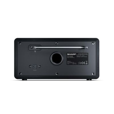 4. Osobisty cyfrowy czarny radio Sharp DR-450, stal nierdzewna