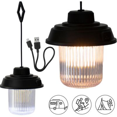 8. LATARKA LAMPA CAMPING USB 3 RODZAJE ŚWIATŁA REDCLIFFS CZARNY