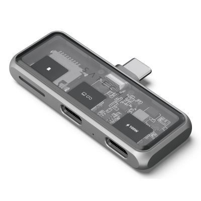 Satechi USB-C PD Mobile XR Hub i czytnik kart MicroSD gwiezdny szary