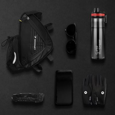 7. Wozinsky torba rowerowa pod ramę 1,5l czarna (WBB23BK)