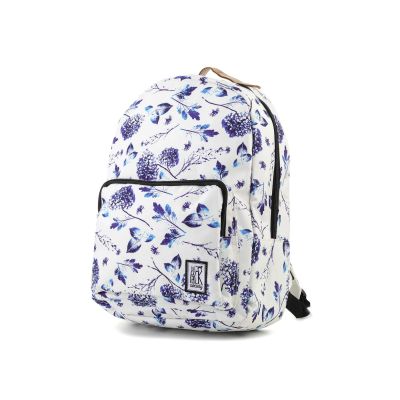 PLECAK THE SOCIETY PACK XCLASSIC BACKPACK 181CPR702-72 OFF WHITE BLUE FLOWER ALLOVER