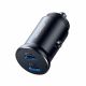 4. Mini ładowarka samochodowa Joyroom JR-CCN06 30W 2x USB-C metalowa - czarna