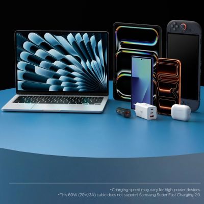 7. Kabel Spigen Essential EB6015CC USB-C 60W 100 cm - różowy