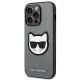 2. Etui Karl Lagerfeld Saffiano Choupette Head Patch na iPhone 14 Pro Max - srebrne