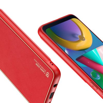 8. Dux Ducis Yolo eleganckie etui pokrowiec ze skóry ekologicznej Samsung Galaxy M30s czerwony