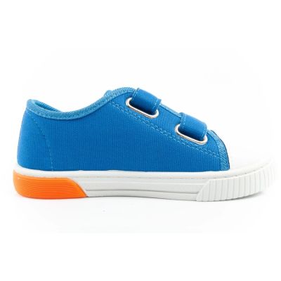 4. Leomil Sonic buty sportowe dziecięce tenisówki lekkie na rzep niebieskie czerwone