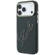 2. Etui Karl Lagerfeld IML Big Signature Resin Metal Frame na iPhone 18 Pro / 17 Pro - czarne