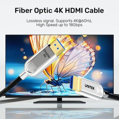 10. UNITEK KABEL HDMI OPTYCZNY 2.0 AOC 4K 60HZ 20M