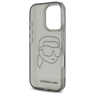 7. Etui Karl Lagerfeld IML Rhinestones Karl Head na iPhone 16 Pro Max 6.9" - czarne