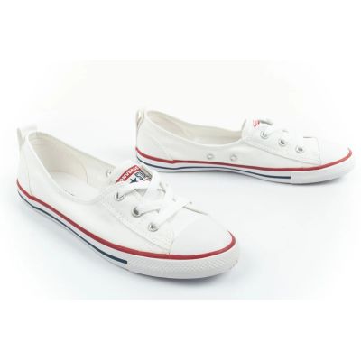 7. Converse buty damskie sportowe Chuck Taylor All Star Ballet Lace baleriny białe