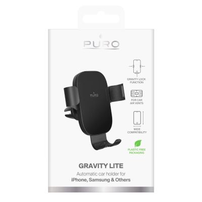 3. Uchwyt samochodowy Puro Gravity grawitacyjny na kratkę nawiewu - czarny
