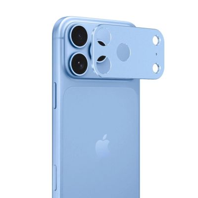 2. Osłona na wyspę aparatu Tech-Protect Camalloy Fit+ na iPhone 18 Pro - jasnoniebieska