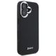 4. Etui DKNY Plain Silver Logo MagSafe na iPhone 16 - czarne
