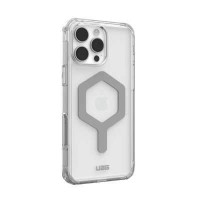 5. Etui UAG Urban Armor Gear Plyo MagSafe do telefonu Apple iPhone 16 Pro Max, Lód (przezroczysty)/srebrny