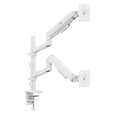 10. ERGO OFFICE UCHWYT NA 2 MONITORY, SPRĘŻYNA GAZOWA, 17"-32", 1-10KG, BIAŁY MAT ER-692 W