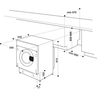 9. Pralka do zabudowy WHIRLPOOL BI WMWG 81485 PL