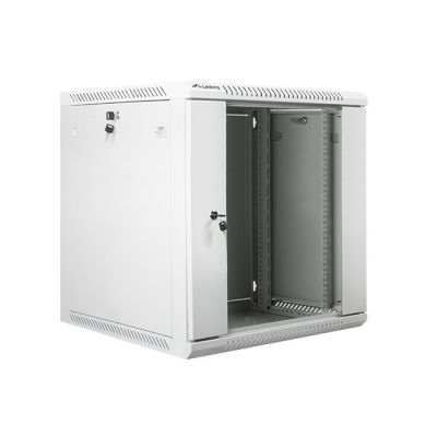 Szafa rack Lanberg WF01-6612-10S (12U; 635mm / 600mm / 600 mm; wisząca; Szklane; 19''; kolor szary)