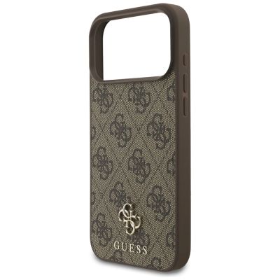6. Etui Guess 4G Small Classic Logo MagSafe na iPhone 17 Pro Max / 18 Pro Max - brązowe