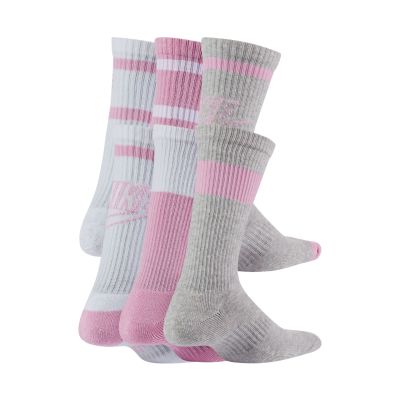 2. Skarpety Nike Everyday Cush Crew Youth białe, różowe, szare CK7302 905