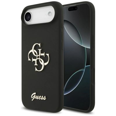 Etui Guess Silicone Big 4G Script na iPhone Air - czarne