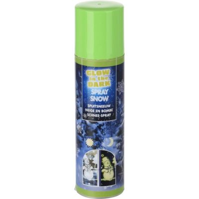 13. SZTUCZNY ŚNIEG W SPRAYU OZDOBNY NA CHOINKĘ OKNO DREWNO 150ML ŚWIECĄCY W NOCY
