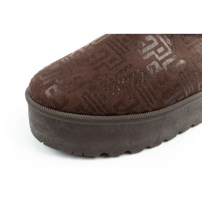 6. Lee Cooper buty śniegowce damskie zimowe modne futerko ocieplane botki ciemny brąz