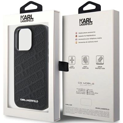 8. Etui Karl Lagerfeld Quilted K Pattern na iPhone 15 Pro - czarne