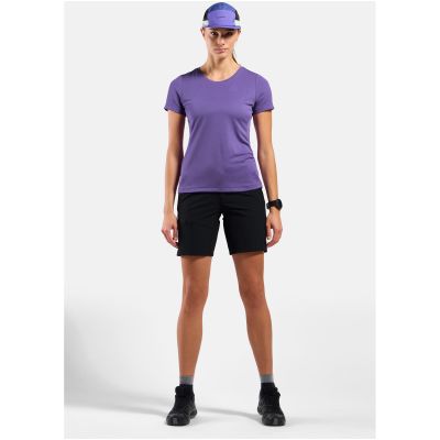 2. Koszulka damska Odlo F-DRY T-shirt crew neck s/s fioletowa