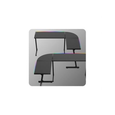 12. Biurko gamingowe Huzaro Hero 6.0 Black RGB
