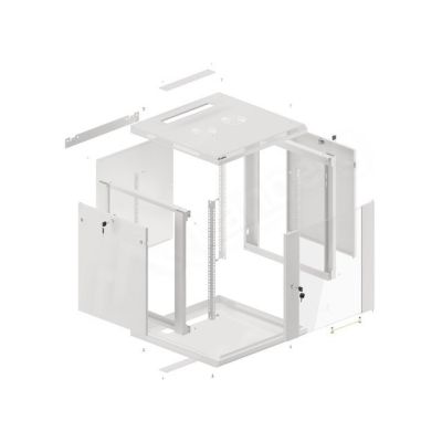 Lanberg WF01-6612-10S stojak 12U Szafa wisząca Szary