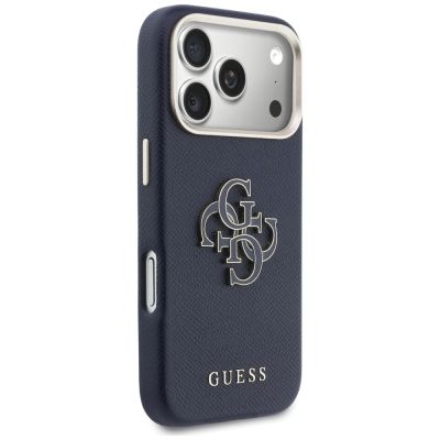 4. Etui Guess FW Resin Logo na iPhone 17 Pro - niebieskie